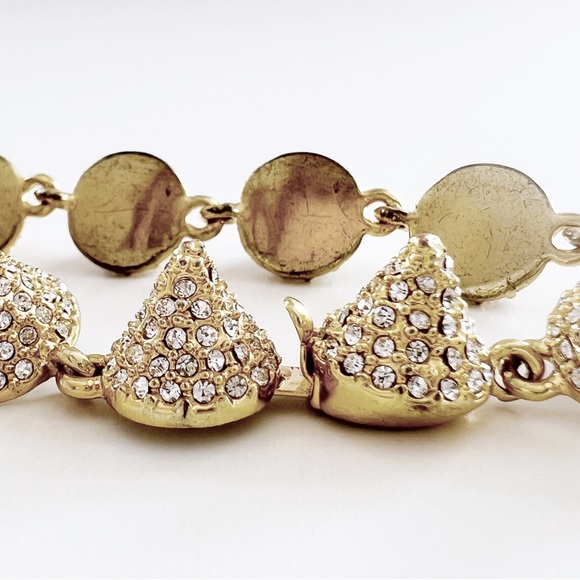 CC Skye Bracelet, Spike Bracelet, Pavé Studded Conical Spikes, Gold Cones - Picture 8 of 12